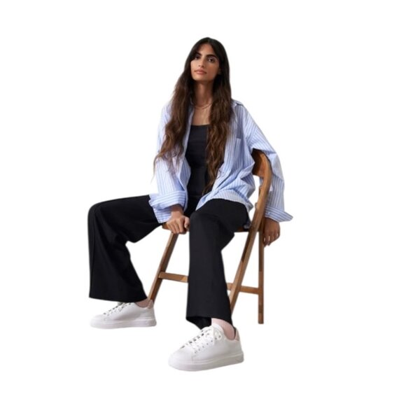 Browns Wishbone Beth Leather White Sneakers in Size 7.5 - Picture 2 of 9